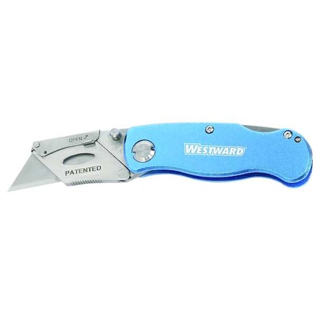 Folding Knife 6 In Clip Blade Blue Type 1YJD6 by USA Westward Utility Knives