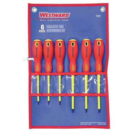 Ins. Screwdriver Set Torx(R) 6 Pc by USA Westward Screwdriver Sets