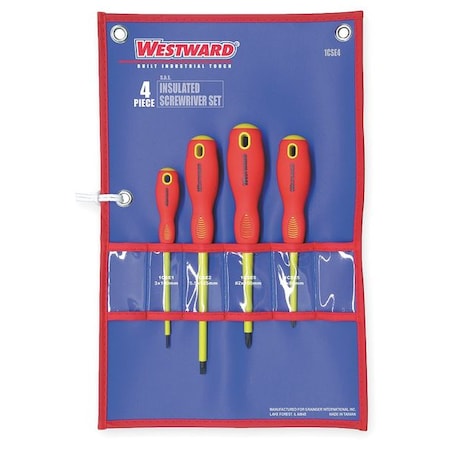 Ins. Screwdriver Set Slot/Phillips 4 Pc by USA Westward Screwdriver Sets