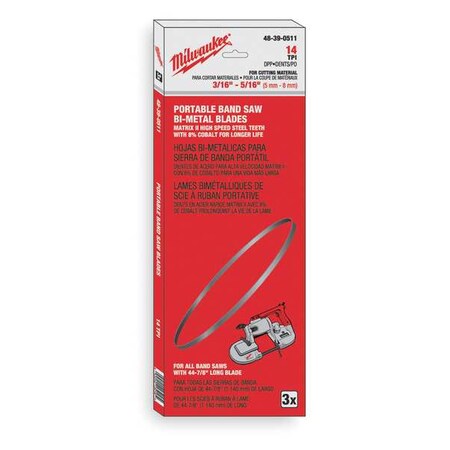 Portable Band Saw Blade Bi Metal PK3 by USA Milwaukee Power Band Saw Blades