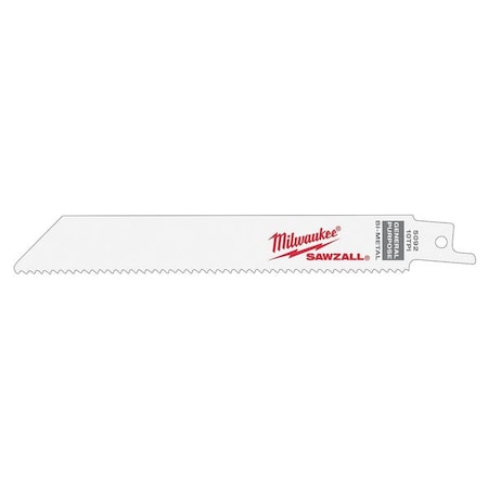 6" L Reciprocating Saw Blade 50 pk. Type 48 01 6092 by USA Milwaukee Reciprocating Power Saw Blades