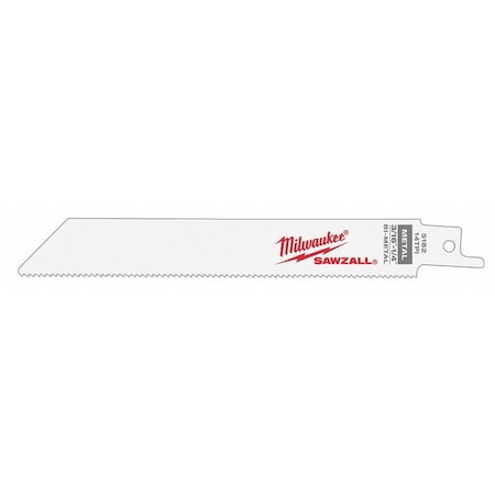 6" L Reciprocating Saw Blade 50 pk. Type 48 01 6182 by USA Milwaukee Reciprocating Power Saw Blades