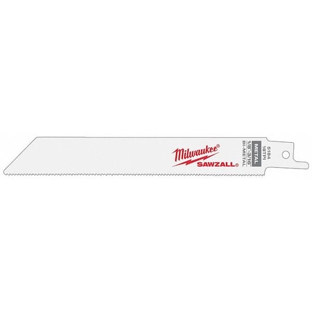 6" L Reciprocating Saw Blade 50 pk. Type 48 01 6184 by USA Milwaukee Reciprocating Power Saw Blades