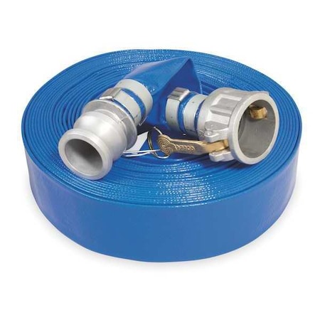 1 1/2" ID x 50 ft. PVC Water Discharge Hose BL Type DP150 50CE G by USA Spiraflex Air Compressor Discharge & Suction Hoses
