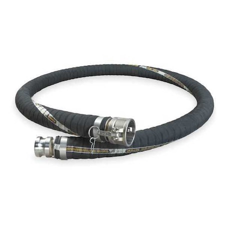 1 1/2" ID x 20 ft. Polyethylene Chemical Hose BK by USA Chem One Air Compressor Industrial Hoses