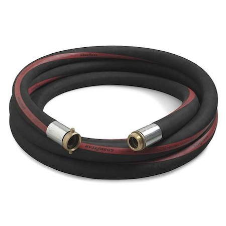 1" ID x 25 ft. Nitrile Gasoline Hose BK/YL by USA Plicord Air Compressor Industrial Hoses