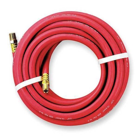 1/4" ID x 25 ft Nitrile Coupled Air Hose 250 PSI RD by USA Speedaire Air Compressor Multipurpose Air Hoses