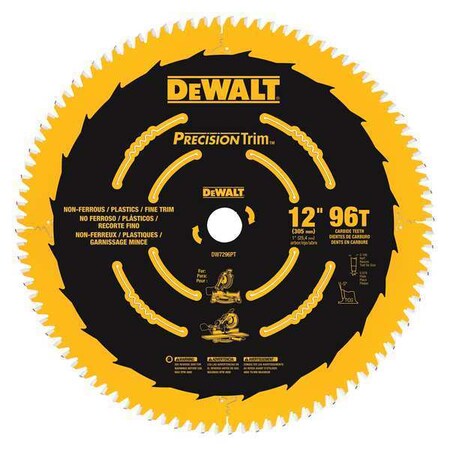 Circular Saw Blade 12 In. Dia 96 Teeth by USA Dewalt Circular Power Saw Blades