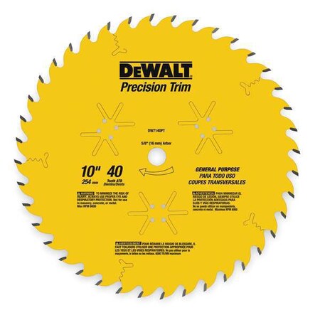 Circular Saw Bld Crbde 10 In 40 Teeth by USA Dewalt Circular Power Saw Blades