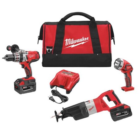 M28 Cordless Combination Kit Li Ion 28.0V by USA Milwaukee Cordless Power Tool Combination Kits
