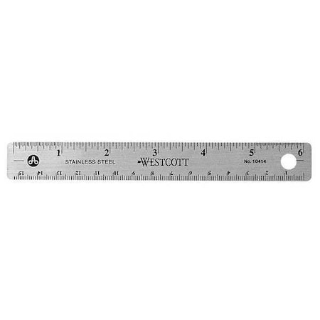 Ruler 6 Inch Stainless Steel by USA Westcott Rulers & Straight Edges