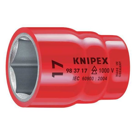 Socket 3/8 in. Dr 17mm Hex Type 98 37 17 by USA Knipex Hand Ratchets