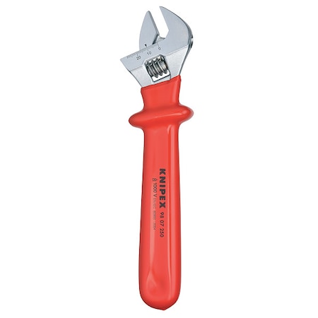 Adj. Wrench Ins. 10" 1 1/8" Cap. Chrome by USA Knipex Adjustable Wrenches