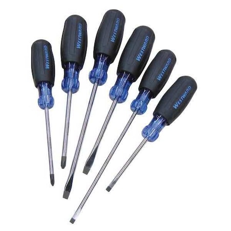 Screwdriver Set Slotted/Phillips 6 Pc Type 10J184 by USA Westward Screwdriver Sets
