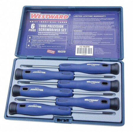 Precision Screwdriver Set Torx(R) 6 pcs. Type 10J370 by USA Westward Screwdriver Sets