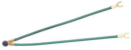 Grounding Tail 2 Wire 2 Forks Green Pk25 by USA Ideal Electrical Wire Connectors