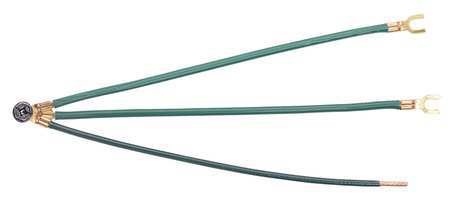 Grounding Tail 3Wire PT 2Fork Green Pk25 by USA Ideal Electrical Wire Connectors
