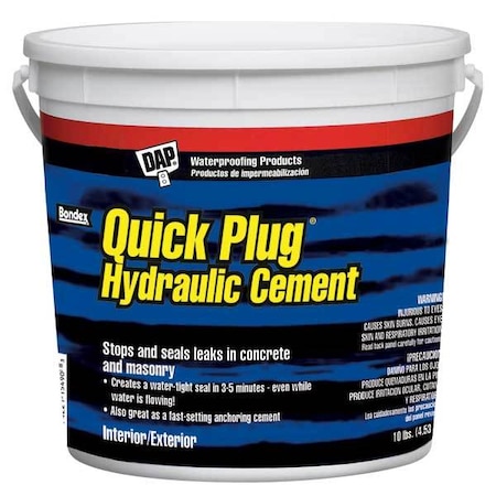 hydraulic cement Dap Zoro.com Gray Hydraulic 10 Plug Quick 14090  lb., Cement,