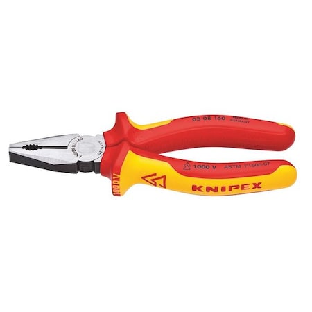 6 1/4" Combination Pliers Insulated by USA Knipex Cable & Wire Crimping Tools