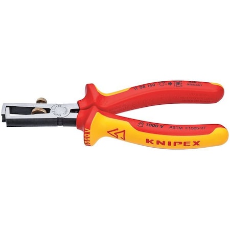 6 1/4" Insulation Stripper Insulated Min. Qty 6 by USA Knipex Cable & Wire Crimping Tools