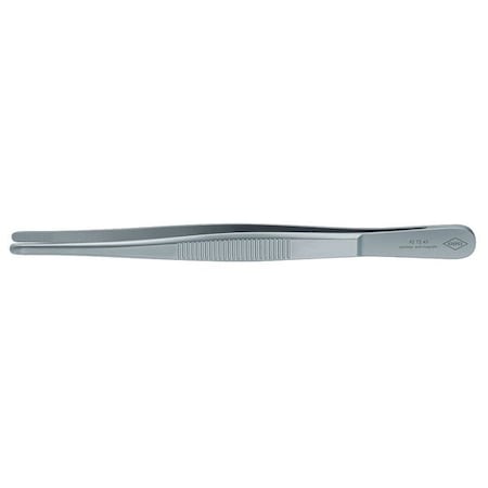 Tweezers Blunt Straight Serrated 5 3/4 Min. Qty 6 by USA Knipex Inspection & Retrieving Tweezers