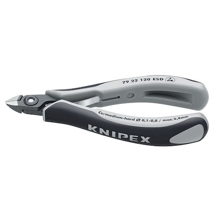 4 3/4" Precision Electronics Side Cutter ESD Ergonomic Grip by USA Knipex Cable & Wire Cutters