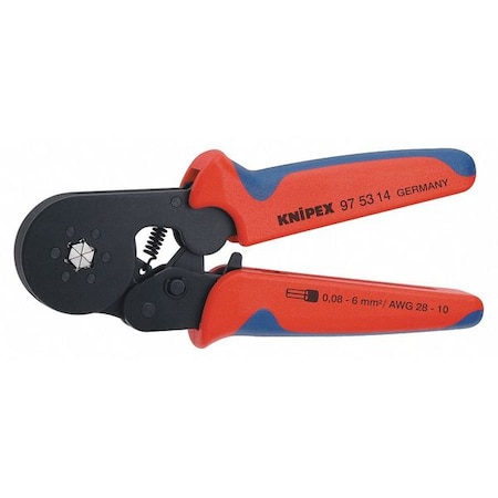 28 7 AWG Self Adjusting Crimping Pliers w/ Lateral Access Ergonomic Grip by USA Knipex Cable & Wire Crimping Tools