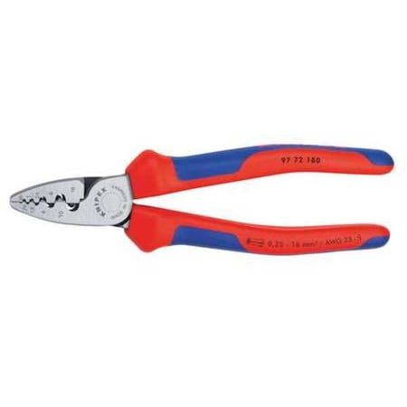 7 1/4" Crimping Pliers For Wire End Ferrules Ergonomic Grip by USA Knipex Cable & Wire Crimping Tools