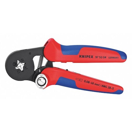 28 5 AWG Self Adjusting Crimping Plier w/ Lateral Access Ergonomic Grip by USA Knipex Cable & Wire Crimping Tools