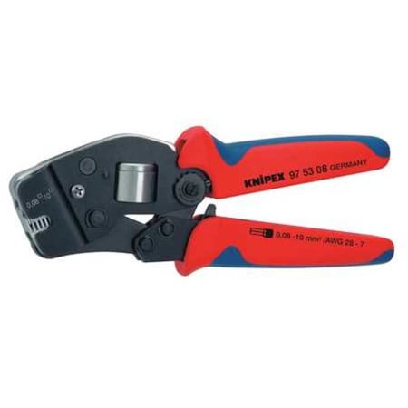 28 7 AWG Self Adjusting Crimping Pliers Front Loading Ergonomic Grip by USA Knipex Cable & Wire Crimping Tools