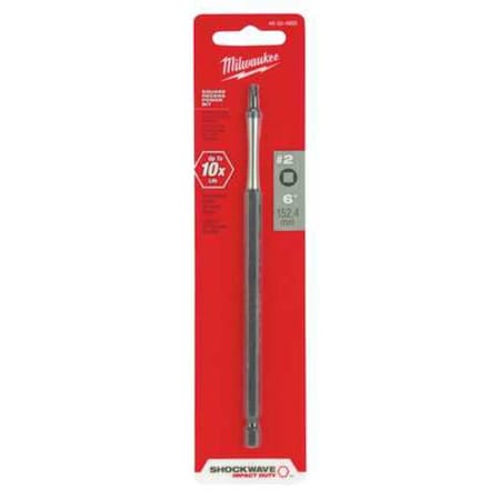 Insert Bit 1/4" Square Recess #2 6 by USA Milwaukee Screwdriver Bits
