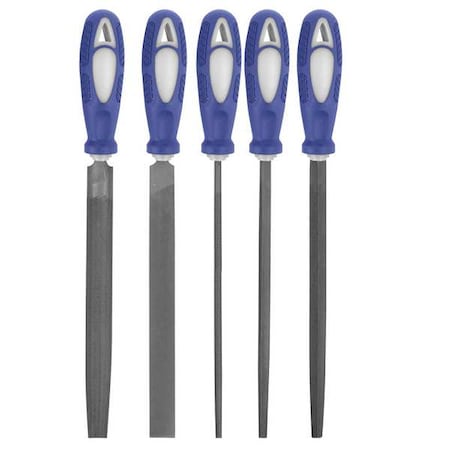 Hand File Set Bastard/Smooth 6 In L 5 Pc by USA Westward Hand Files & Rasps