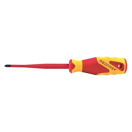 Insulated Screwdriver Phillips 1"x7 Type VDE 2162 PH 1 by USA Gedore Screwdrivers