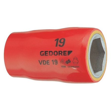 Insulated Socket 1/2" 19mm by USA Gedore Sockets