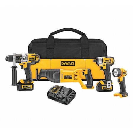 Combo Kit W/Addl Battery Li Ion 20V Type DCK490L2/DCB200 by USA Dewalt Cordless Power Tool Combination Kits