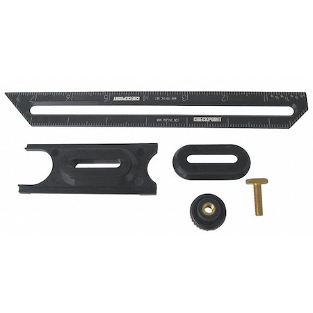 Square Kit Alum 8 In L Black by USA Checkpoint Box I Beam & Torpedo Levels