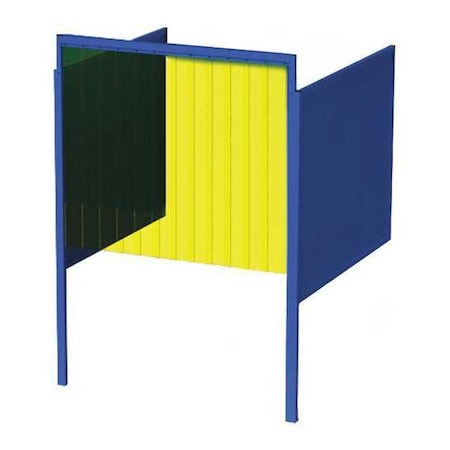 Welding Booth 4ft.x4ft. Wall Mounted Type GB 74.S CO.STL by USA Greene Welding Screens