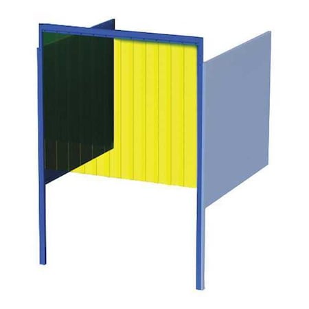 Welding Booth 4ft.x4ft. Wall Mounted Type GB 74.A CO by USA Greene Welding Screens