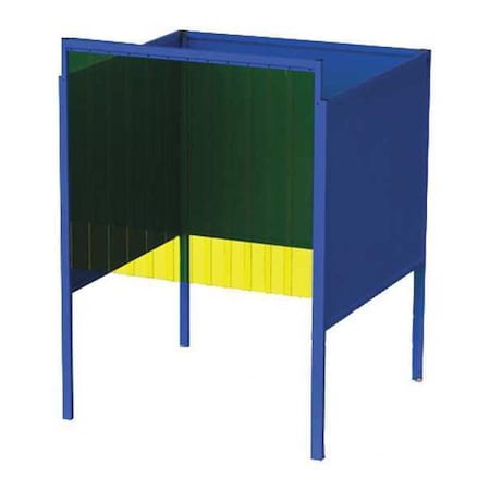 Welding Booth 4ft.x4ft. Wall Mounted Type GB 74.04.S CO.STL by USA Greene Welding Screens