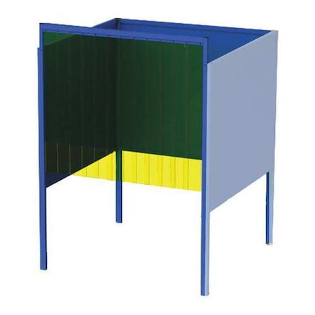 Welding Booth 4ft.x4ft. Wall Mounted Type GB 74.04.A CO by USA Greene Welding Screens