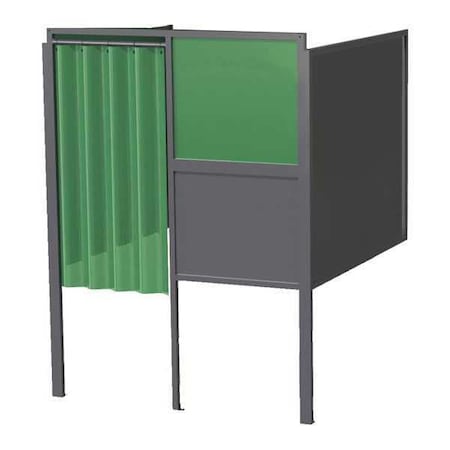 Welding Booth 4ft.x4ft. Wall Mounted Type GB 74.S.STL by USA Greene Welding Screens
