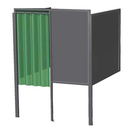 Welding Booth 4ft.x4ft. Wall Mounted Type GB 74.01.S by USA Greene Welding Screens