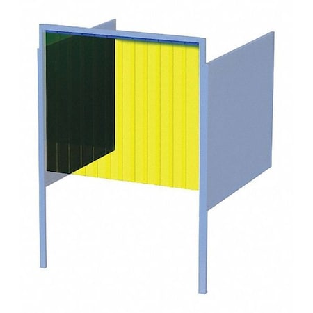 Yellow Single Strip Curtain 60"Dx9"W by USA Greene Welding Screens