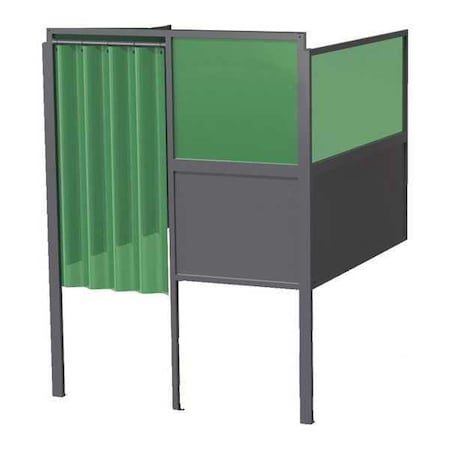 Welding Booth 4ft.x4ft. Wall Mounted Type GB 74.S DM.STL by USA Greene Welding Screens