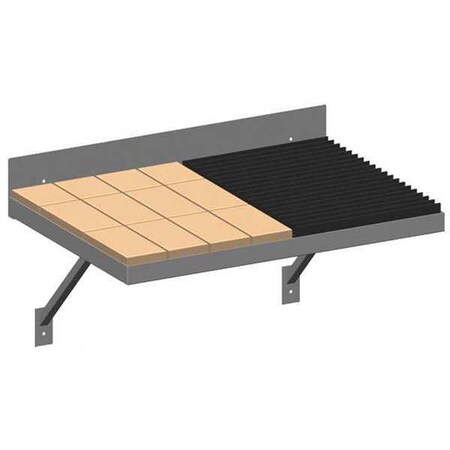 Wall Mount Arc Table 36"x24" Brick Top by USA Greene Specialty Welding Accessories