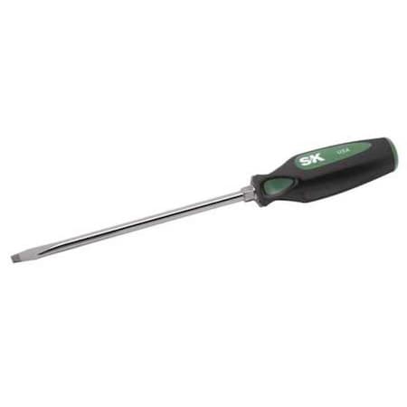 Screwdriver Slotted 3/8x8In Rnd with Hex Type 79104 by USA SK Screwdrivers