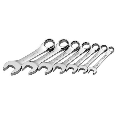 Combo Wrench Set Short 3/8 3/4 In 7 Pc by USA SK Combination Wrench Sets
