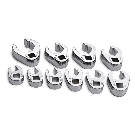 Crowfoot Sockt Set Flar Nut 3/8" Dr 10Pc by USA SK Combination Wrench Sets