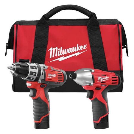 M12 Cordless Combination Kit 1.5A/hr. 12V Type 2497 22 by USA Milwaukee Cordless Power Tool Combination Kits