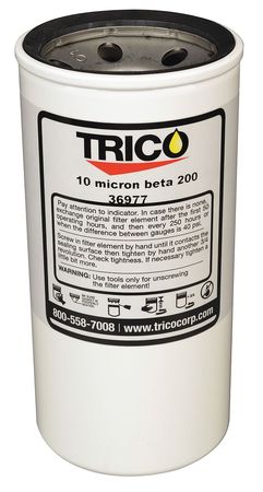 Oil Filter for Hand Held Cart 10 Microns by USA Trico Hydraulic & Oil Filtration Systems